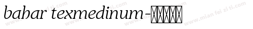 bahar texmedinum字体转换